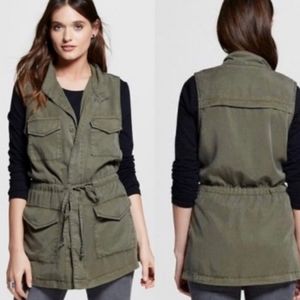 Mossimo Military Style Vest - Olive Green